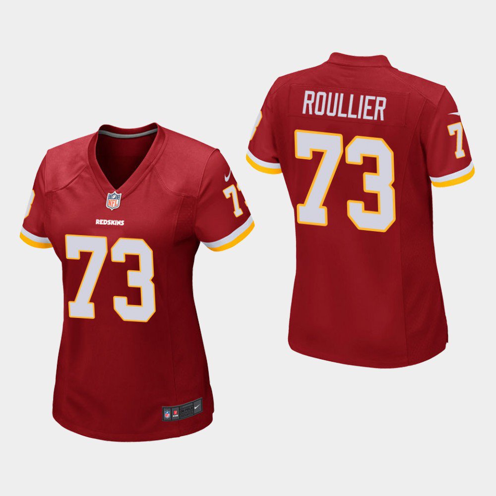 Women's Redskins Chase Roullier Burgundy Game Stitched Jersey