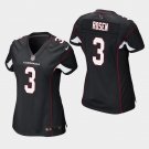 Women's Arizona Cardinals #3 Josh Rosen Black Stitched Jersey