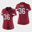 Women's Arizona Cardinals #36 Budda Baker Cardinal Stitched Jersey