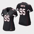 Women's Arizona Cardinals #95 Rodney Gunter Black Stitched Jersey