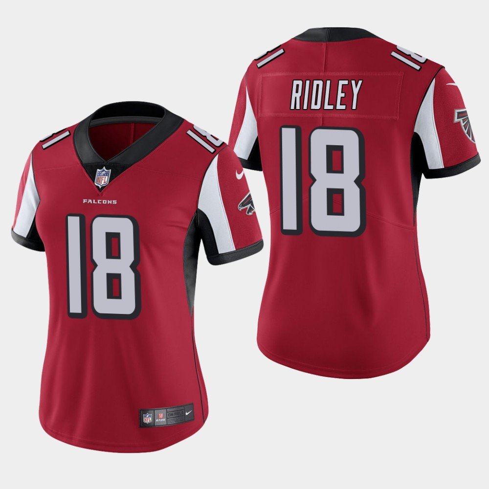 Women's Atlanta Falcons #18 Calvin Ridley Red Stitched Jersey