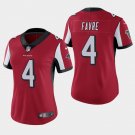Women's Atlanta Falcons #4 Brett Favre Red Stitched Jersey