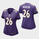 Women's Baltimore Ravens #26 Rod Woodson Purple Stitched Jersey