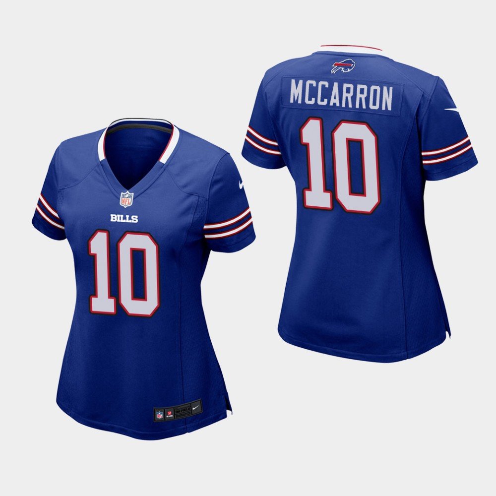 Women's Buffalo Bills #10 AJ McCarron Royal Stitched Jersey