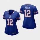Women's Buffalo Bills #12 Jim Kelly Royal Stitched Jersey