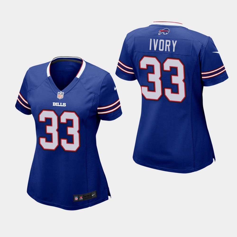Women's Buffalo Bills #33 Chris Ivory Royal Stitched Jersey
