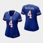 Women's Buffalo Bills #4 Steven Hauschka Royal Stitched Jersey