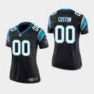 Women's Carolina Panthers #00 Custom Name and Number Black Stitched Jersey