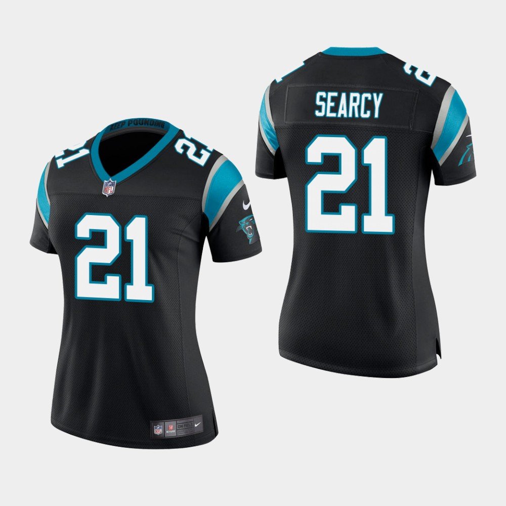 Women's Carolina Panthers #21 Da'Norris Searcy Black Stitched Jersey