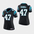 Women's Carolina Panthers #47 Ross Cockrell Black Stitched Jersey