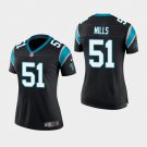 Women's Carolina Panthers #51 Sam Mills Black Stitched Jersey