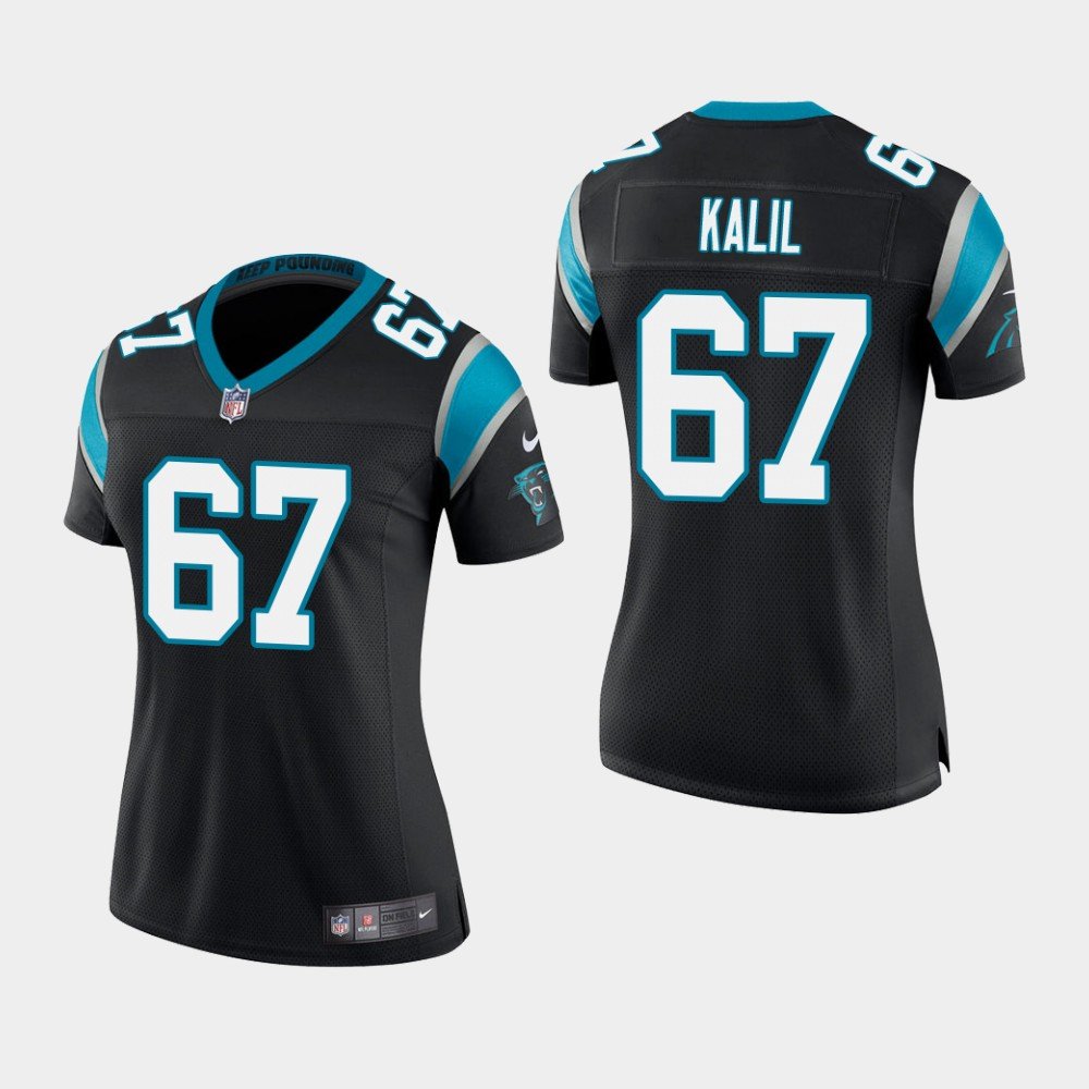 Women's Carolina Panthers #67 Ryan Kalil Black Stitched Jersey
