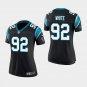 Women's Carolina Panthers #92 Reggie White Black Stitched Jersey