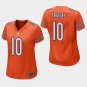 Women's Chicago Bears #10 Mitch Trubisky Orange Stitched Jersey
