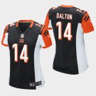 Women's Cincinnati Bengals #14 Andy Dalton Black Stitched Jersey