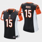 Women's Cincinnati Bengals #15 John Ross Black Stitched Jersey