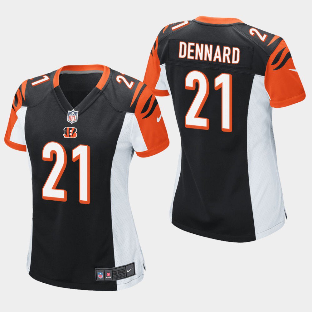 Women's Cincinnati Bengals #21 Darqueze Dennard Black Stitched Jersey