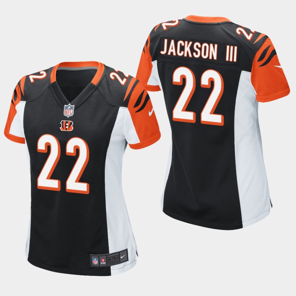 Women's Cincinnati Bengals #22 William Jackson III Black Stitched Jersey