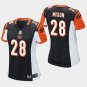Women's Cincinnati Bengals #28 Joe Mixon Black Stitched Jersey