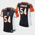 Women's Cincinnati Bengals #54 Bob Johnson Black Stitched Jersey