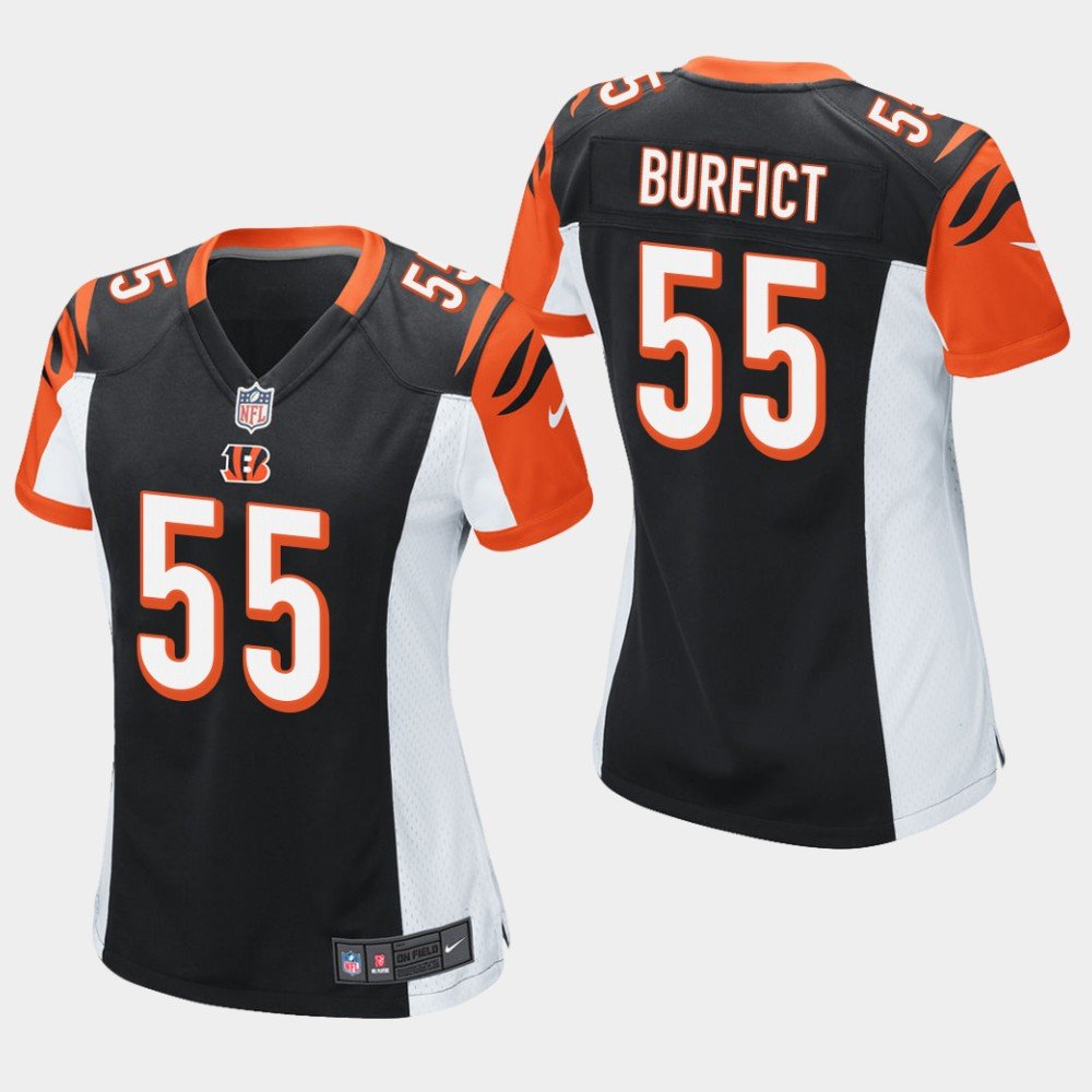 Women's Cincinnati Bengals #55 Vontaze Burfict Black Stitched Jersey