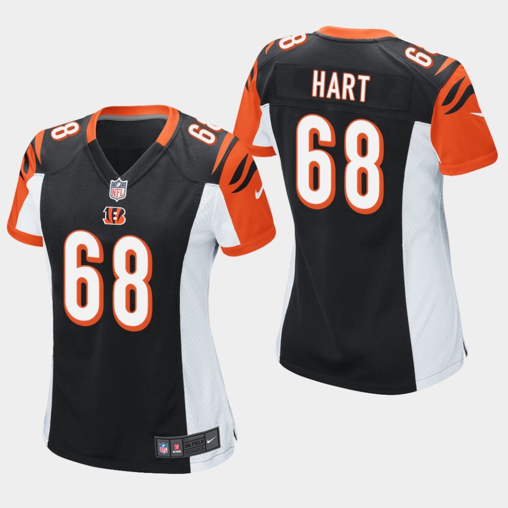 Women's Cincinnati Bengals 68 Bobby Hart Black Stitched