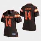 Women's Cleveland Browns #14 Otto Graham Brown Stitched Jersey