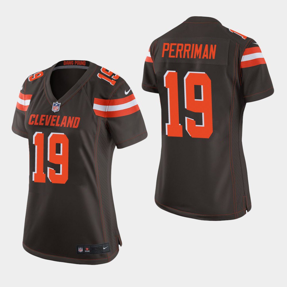 Women's Cleveland Browns #19 Breshad Perriman Brown Stitched Jersey