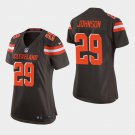 Women's Cleveland Browns #29 Duke Johnson Brown Stitched Jersey