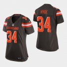 Women's Cleveland Browns #34 Carlos Hyde Brown Stitched Jersey