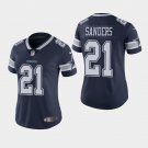 Women's Dallas Cowboys #21 Deion Sanders Navy Stitched Jersey