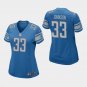 Women's Detroit Lions #33 Kerryon Johnson Blue Stitched Jersey