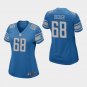 Women's Detroit Lions #68 Taylor Decker Blue Stitched Jersey