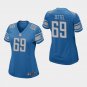 Women's Detroit Lions #69 Anthony Zettel Blue Stitched Jersey