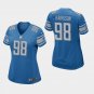 Women's Detroit Lions #98 Damon Harrison Blue Stitched Jersey