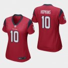 Women's Houston Texans #10 DeAndre Hopkins Red Stitched Jersey
