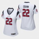 Women's Houston Texans #22 Aaron Colvin White Stitched Jersey