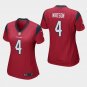 Women's Houston Texans #4 Deshaun Watson Red Stitched Jersey