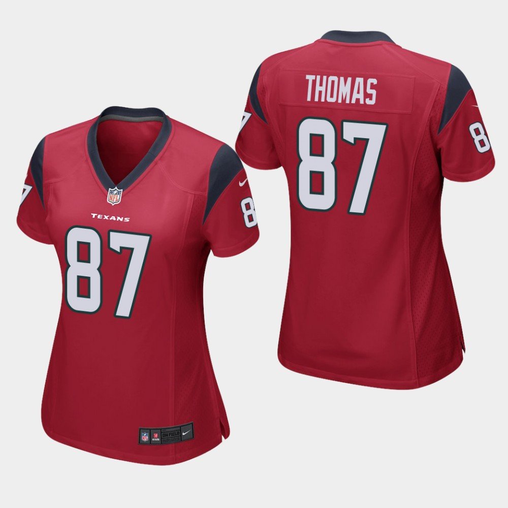 Women's Houston Texans #87 Demaryius Thomas Red Stitched Jersey