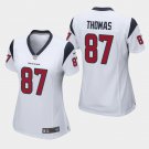 Women's Houston Texans #87 Demaryius Thomas White Stitched Jersey