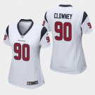 Women's Houston Texans #90 Jadeveon Clowney White Stitched Jersey
