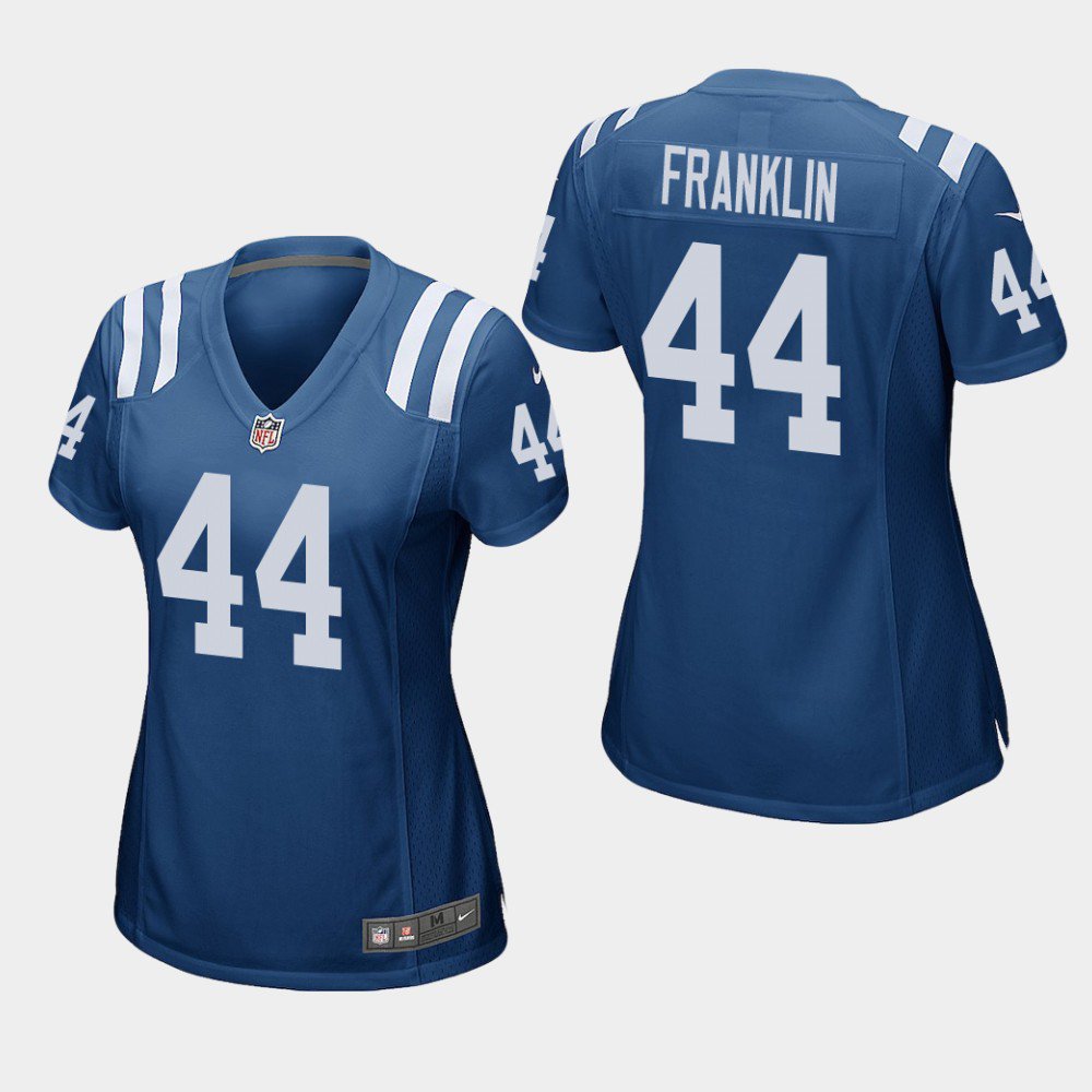 Women's Indianapolis Colts #44 Zaire Franklin Royal Stitched Jersey