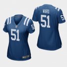 Women's Indianapolis Colts #51 Jihad Ward Royal Stitched Jersey