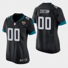 Women's Jacksonville Jaguars #00 Custom Name and Number Black Stitched Jersey