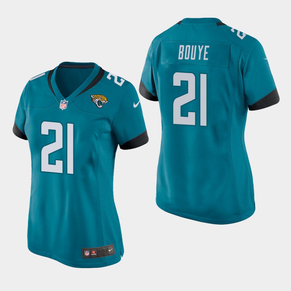 Women's Jacksonville Jaguars #21 A.J. Bouye Teal Stitched Jersey