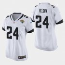 Women's Jacksonville Jaguars #24 T.J. Yeldon White Stitched Jersey