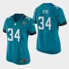 Women's Jacksonville Jaguars #34 Carlos Hyde Teal Stitched Jersey