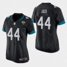Women's Jacksonville Jaguars #44 Myles Jack Black Stitched Jersey
