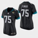 Women's Jacksonville Jaguars #75 Ereck Flowers Black Stitched Jersey