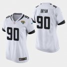 Women's Jacksonville Jaguars #90 Taven Bryan White Stitched Jersey